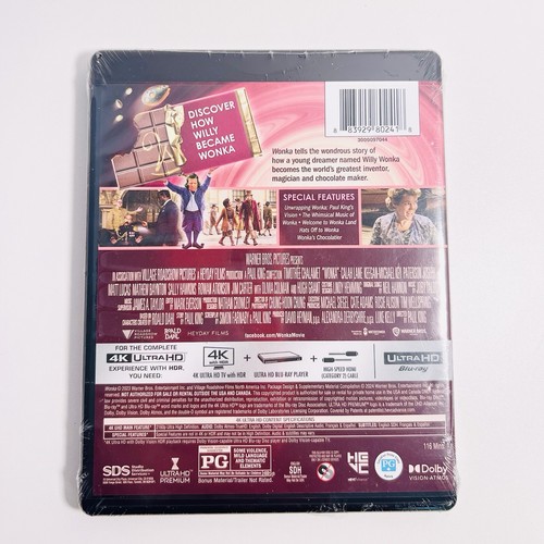 Wonka 4K UHD Blu-ray Timothée Chalamet NEW - Picture 2 of 2