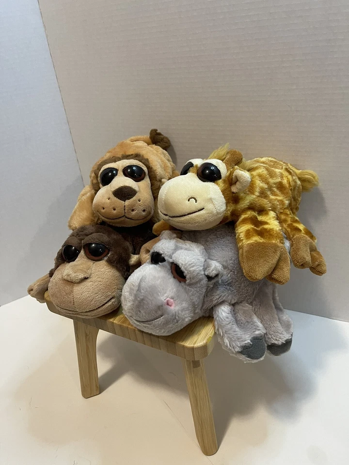 Caltoy Hand Puppet lot of 4 Hippo Lion Giraffe and Monkey plush - Image 3 of 4