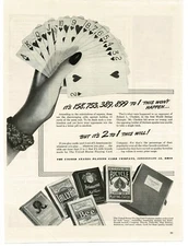 1944 United States Playing Card Co. Congress Bee Tally-Ho Vintage Print Ad