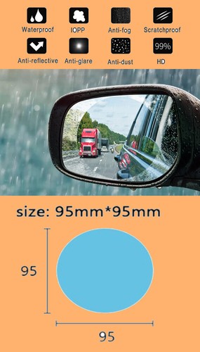 PER SUZUKI AUTO SPECCHIETTO RETROVISORE LATERALE ANTI NEBBIA, PELLICOLA ROTONDA IDROREPELLENTE 2pz - Foto 1 di 11