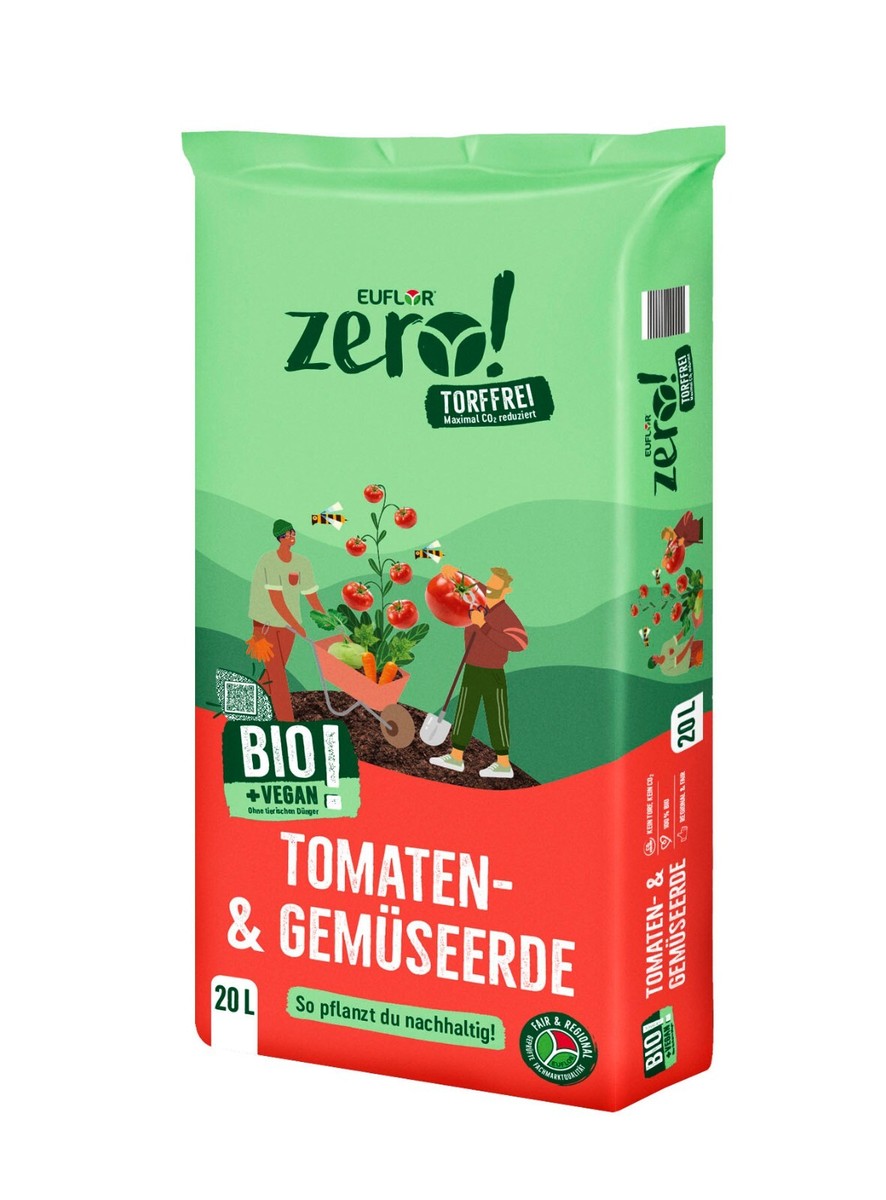 Euflor Zero Bio Tomaten- und Gemseerde 20 L Torfrei Vegan | eBay