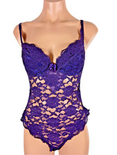 Vintage Victorias Secret Gold Label Teddy Teddi NEW NWT Lace Teddy Bodysuit 36C