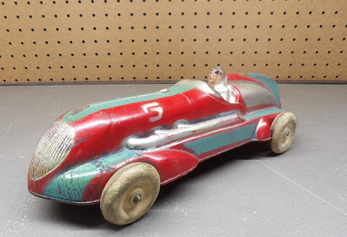 Vintage ARCOR Rubber Race Car Toy NICE PAINT original wheels