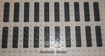 Lego Technic Technik Basic 20 Platten 1x4 neu-dunkelgrau #3710 NEUWARE