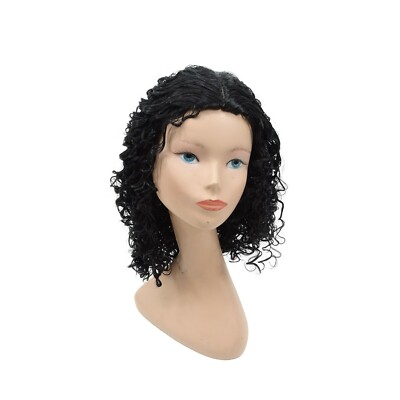 Perücke Damen Bob Black Short Curly Wigs Wavy Hair 