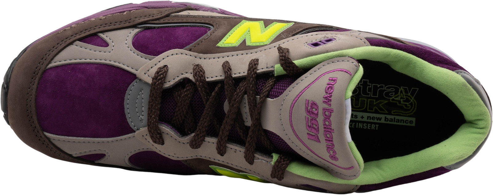 New Balance Stray Rats x 991 Made in England Purple Green for Sale