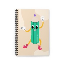 Whimsical Pencil Spiral Notebook - Back to School, for Kids, Creative Writing