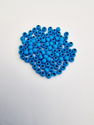 Fliegenbindematerial 50 Stck. 4, mm Eisvogel Blau Messing Perlen 
