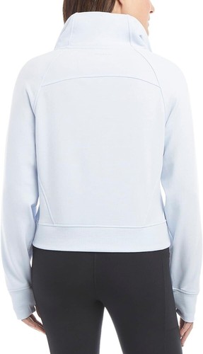 NWT Danskin Women's Mixed Rib Half Zip Sweatshirt Jacket Blue Size 2XL $80 EE301 - Picture 2 of 3