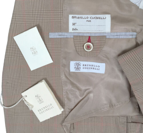 NEW Brunello Cucinelli Sportcoat (Jacket)! US 40 e 50 Tan Plaid Cotton - Picture 3 of 3