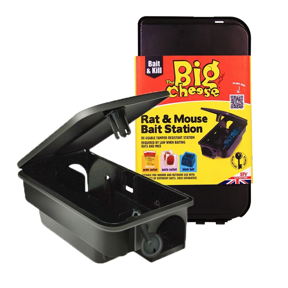 Rat Mouse Bait Station Tamper Proof All Weather Lockable Rodent Control  Box