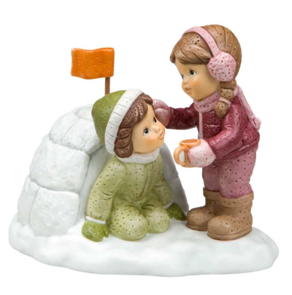 Goebel Nina & Marco cacao caliente para ti nuevo embalaje original invierno nieve iglú
