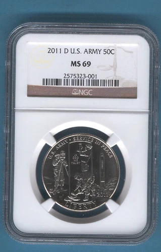 2011-D US Army Commemorative Half Dollar NGC MS69 Superb BU Uncirculated