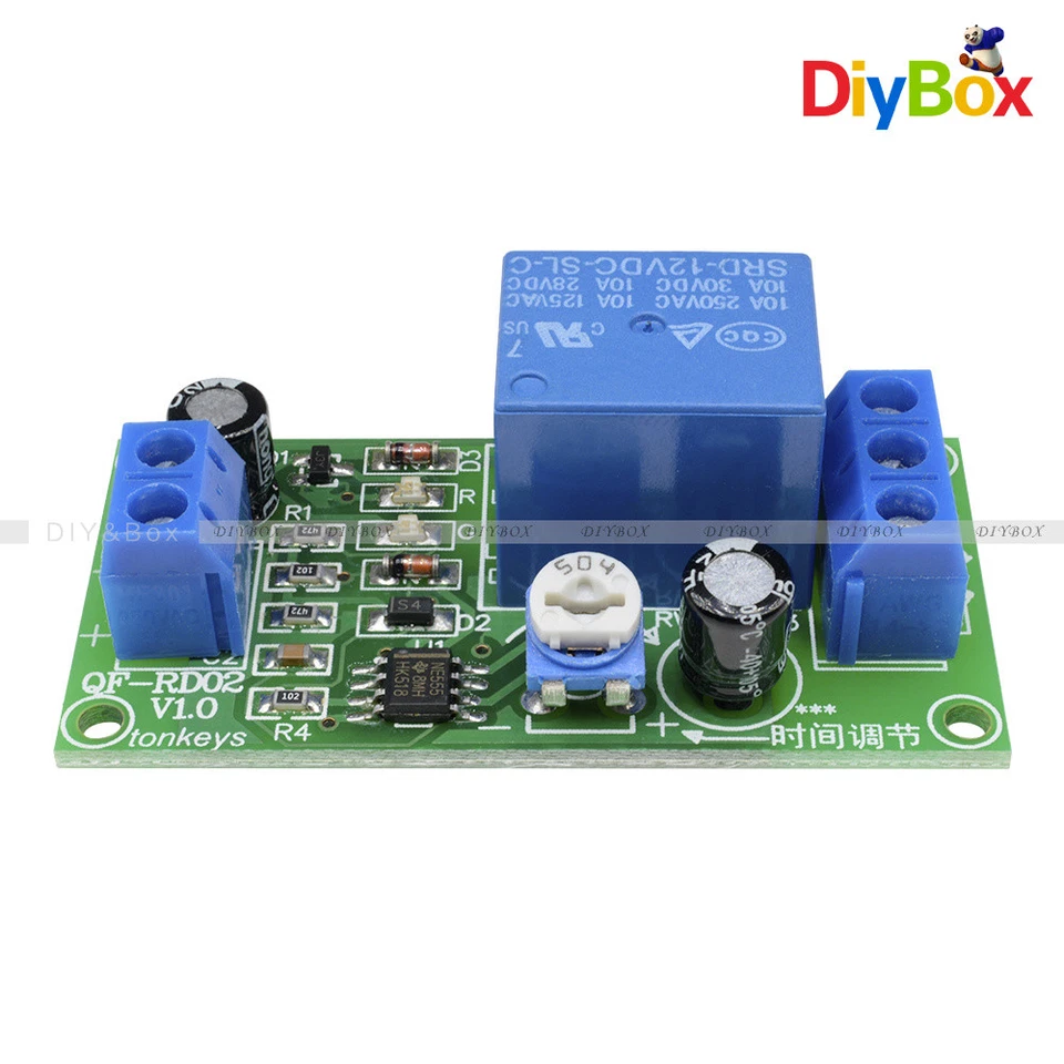 DC 12V NE555 0~60 Seconds Delay Timer Time Switch Adjustable Time Relay Module - Image 3 of 4