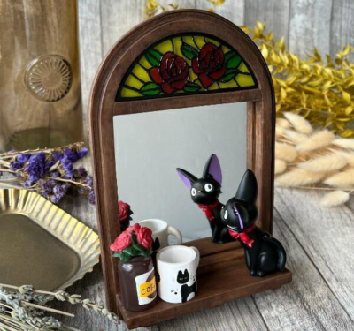 Ghibli Kiki's Delivery Service Stand Mirror Jiji Window 2023 Wall