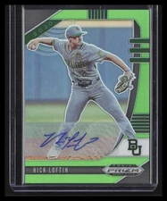 NICK LOFTIN 2020 Prizm Draft Picks Lime Green Prizm Auto 08/23 - Baylor