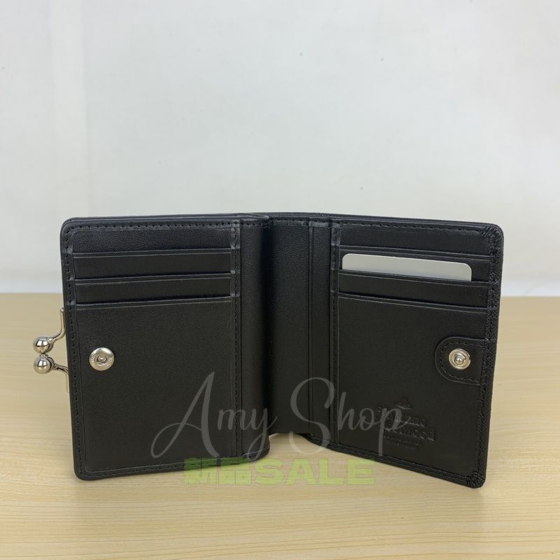 Vivienne Westwood Leather Multi-Card Pocket Snap button