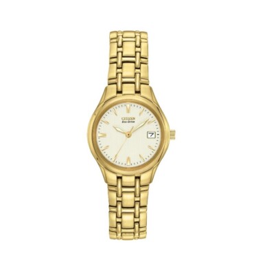 Citizen Eco-Drive Damenuhr goldfarben Edelstahl - EW1262-55P