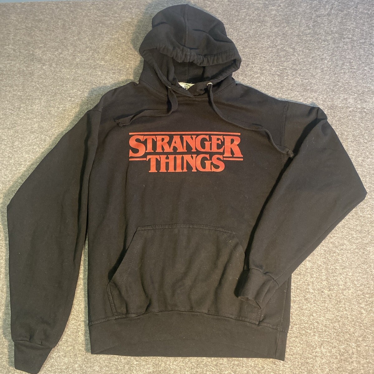 Stranger Things Adult Sweatshirt Black Hoodie Pullover Size M | eBay