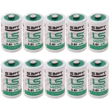 10pcs For SAFT LS14250 LS 14250 C 1/2 AA 3.6v battery 1200mAh High Capacity