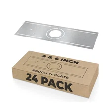 OHLECTRIC 24 Pack - 4 & 6 Inch New Construction Rough-in Plate for LED Downli...