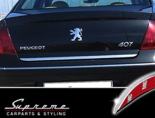 PEUGEOT 407 Limousine Chrom Zierleiste 3M Tuning Heckleiste Kantenschutz