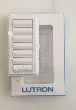 Lutron Radio RA2 RKD-W6BRL-WH-E 6-Button Raise Lower Replacement Keypad (White)