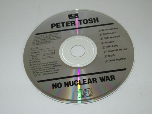 PETER TOSH/NO NUCLEAR WAR(PARLOPHONE CDP 7 46700 2) CD ALBUM - Picture 2 of 3