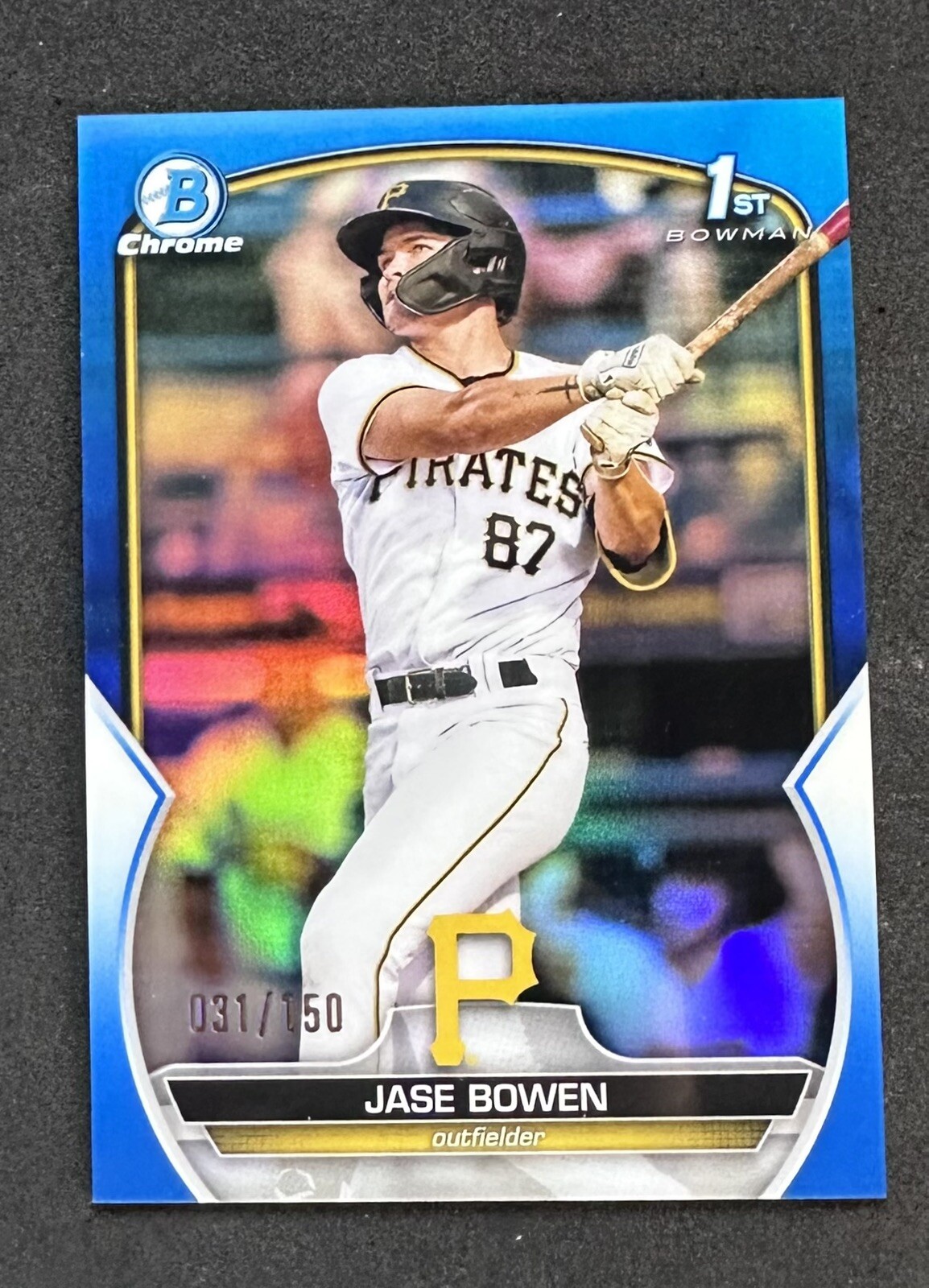 2023 Bowman Chrome Jase Bowen Blue Refractor /150 1st Bowman #BCP-146