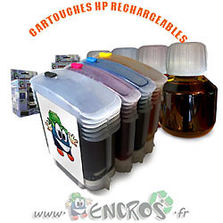 Cartouches HP 940 rechargeables vides pack de 4 quatre couleurs pour imprimante jet encre