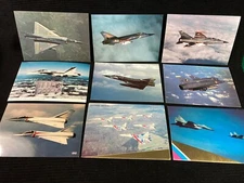 Vintage Foreign Military Jet Aircraft Aviation Postcard Lot Mirage MiG-29