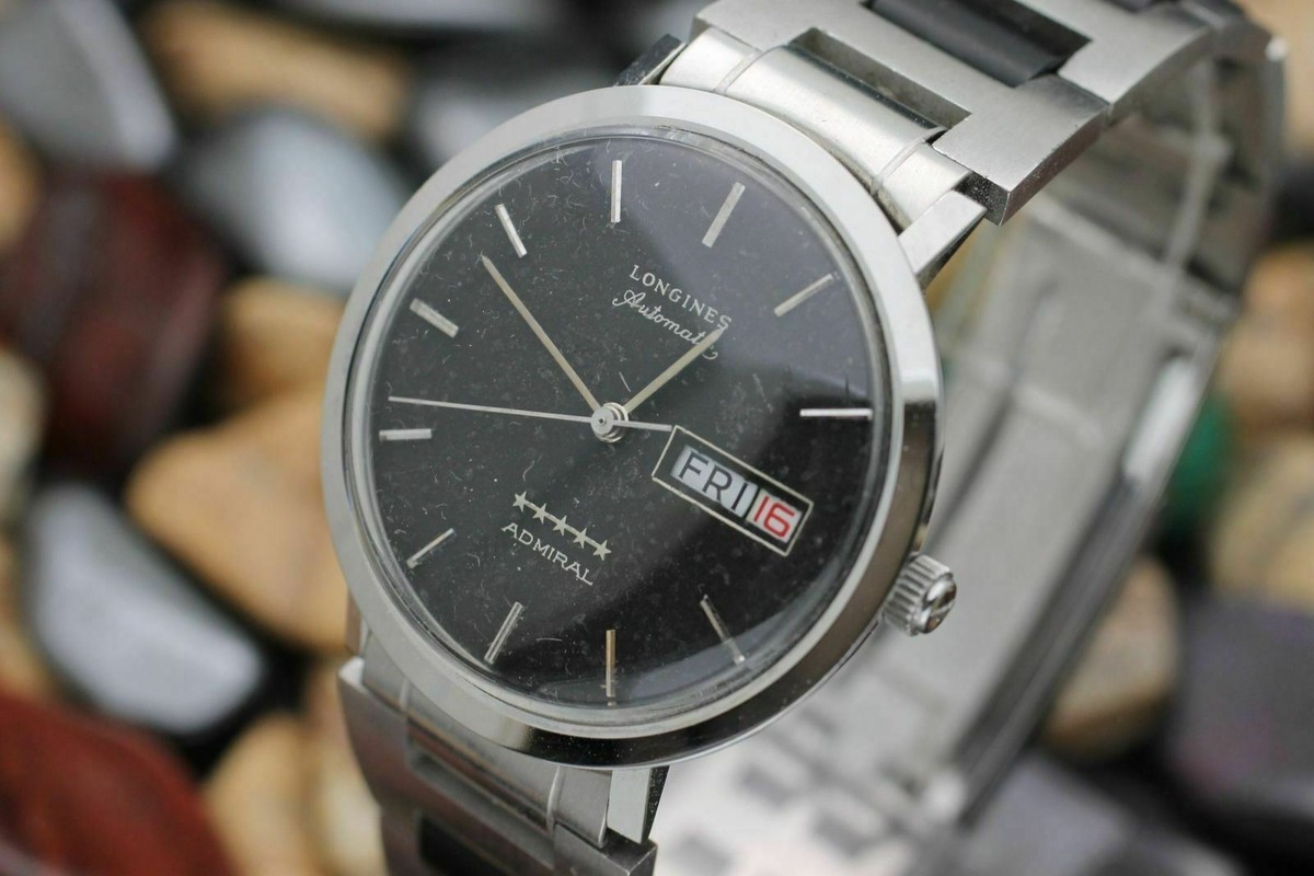Vintage LONGINES Admiral 5 Star Day Date Automatic Stainless Vintage LONGINES Admiral 5 Star Day Date Automatic Stainless