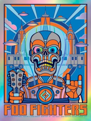 Foo Fighters Poster 2018 New York Pop Up Signed & Numbered