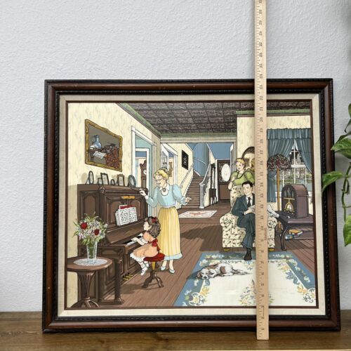 H. Hargrove Serigraph Art “The Piano Lesson” Framed, COA Number & Signed 28"x24" - Picture 3 of 10