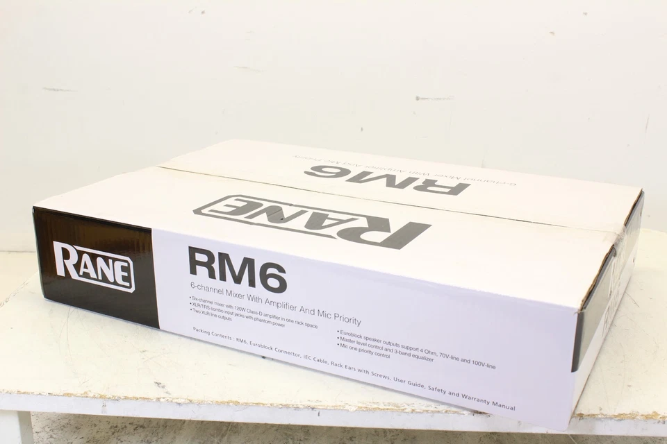 Rane RM6 6-Channel Mixer with Single-Channel 120W Power Amplifier - Image 3 of 3