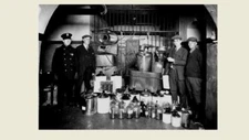 1930s Prohibition Liquor Still Stash PHOTO Bootleggers Bottles,Jars, Jail Police