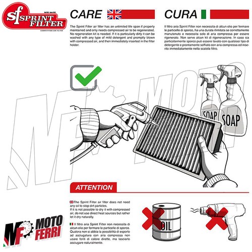 MF3002 Filtro Aria Sprint Filter Yamaha Tracer 9 / GT / GT+ 2021 2022 2023 2024 - Foto 3 di 4