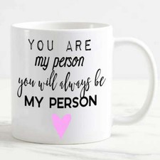 Tazza Mug personalizzata Grey's Anatomy You are My Person Pink heart