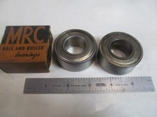  2 NOS DOUBLE ROW BALL BEARINGS PART NUMBER 5205, FAFNIR  MRC, BOTH USA MADE.