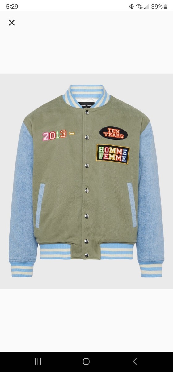 Homme Femme 10 Year Varsity Jacket-Green XXX-L