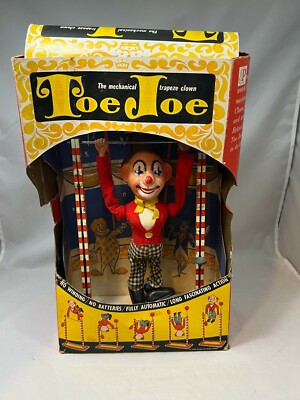 Vintage 1950's Tin Toe Joe Mechanical Toy Acrobat by Ohio Art in