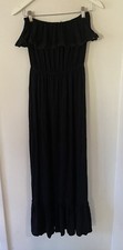 FELECITY & COCO Women's Black Sleeveless  Maxi Dress Medium MIDI