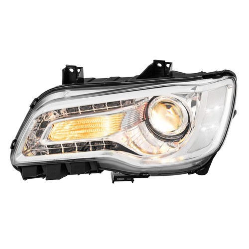 2PCS Chrome LED DRL Projector Clear Headlight w/ Bulb For 2011-2023 Chrysler 300 - Picture 10 of 17