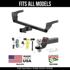 For 08-10 Dodge Challenger Trailer Hitch 4 Pin Wiring 2" Ball Fits All Curt 3.5K