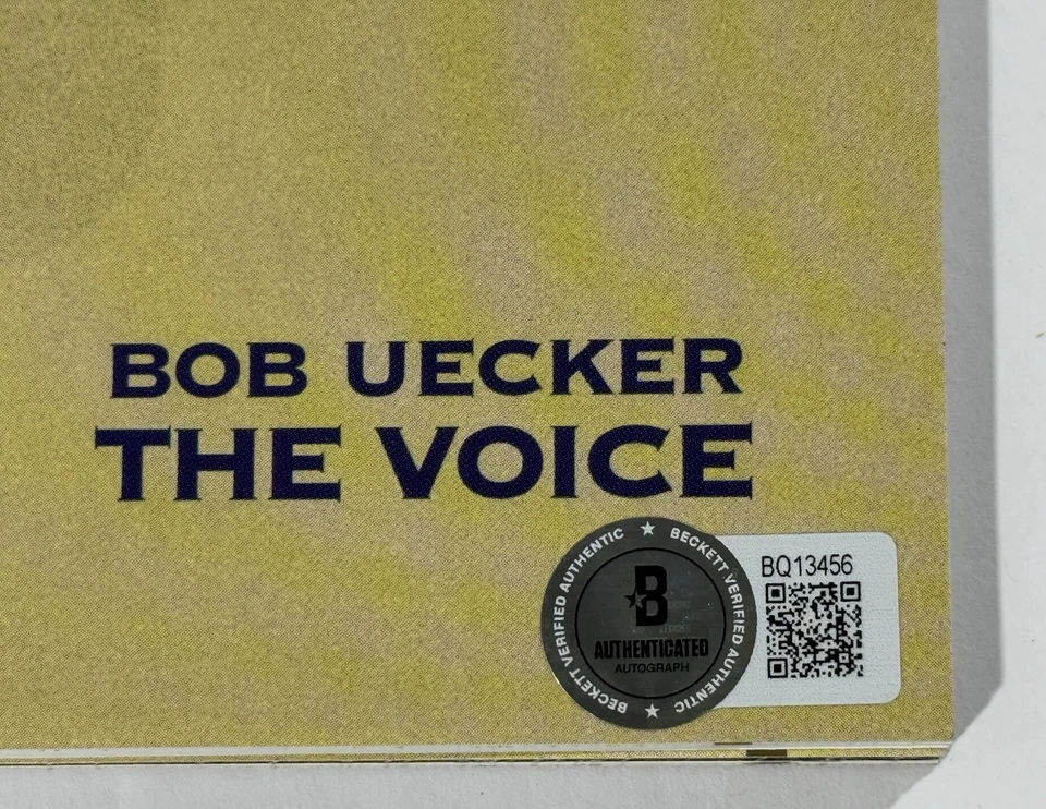 Revista cervecera firmada por Bob Uecker 1995 certificado de autenticidad Beckett Foto 4 de 4