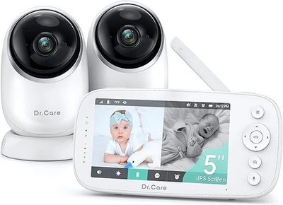 Dr.Care VistaView Babyphone mit 2 Kameras - 5 1080P Split Screen