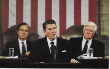 President Ronald raegan, Vice P George Bush & house speaker T o'Neill