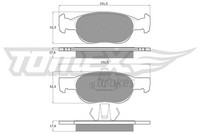Tomex Brakes Bremsbelagsatz, Scheibenbremse TX 10-71 Passend FüR Fiat