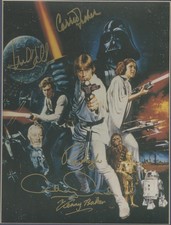 Mark Hamill, Carrie Fisher x5 ~ Signed Autogr...