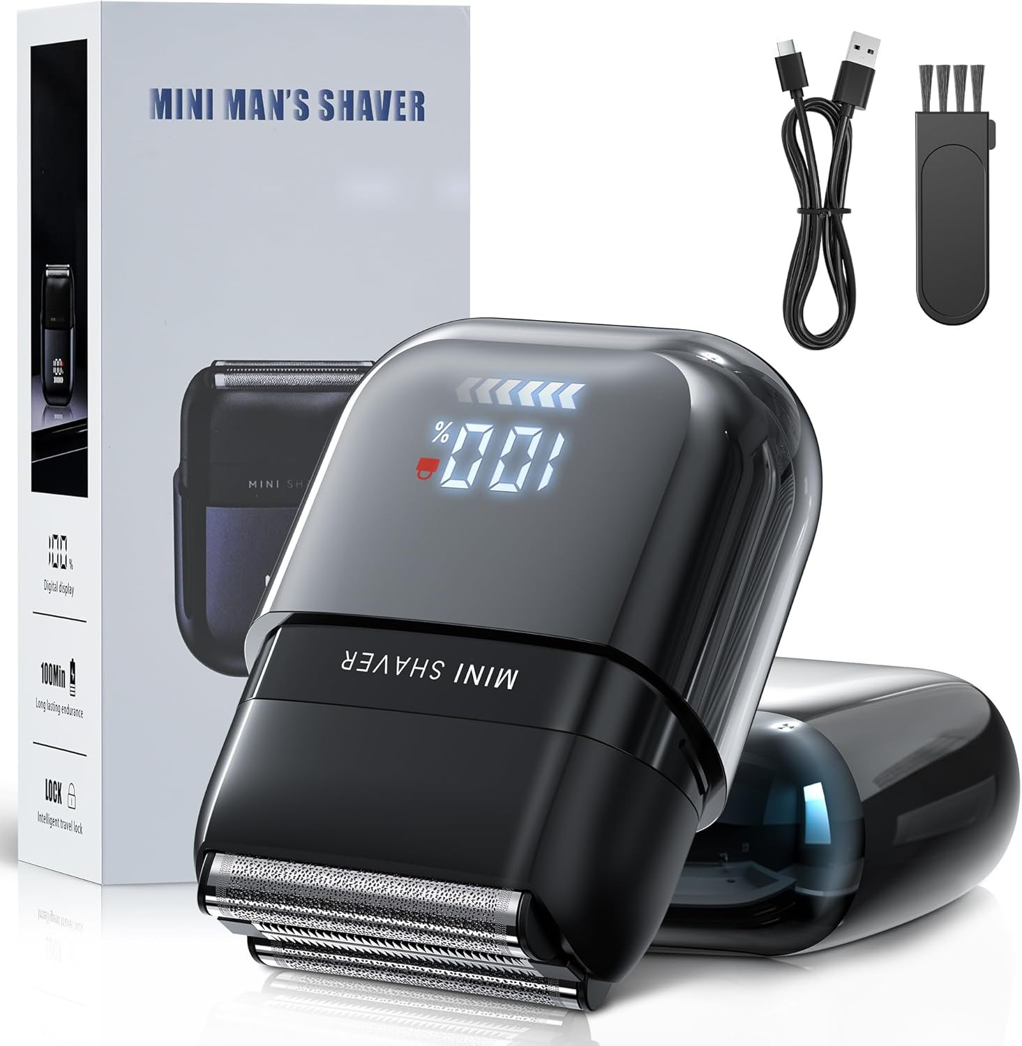 Mini Rasoio Barba LED 2024: Tecnologia IPX7 e Ricarica Rapida